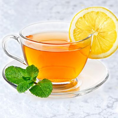 Чай с сахаром и лимоном